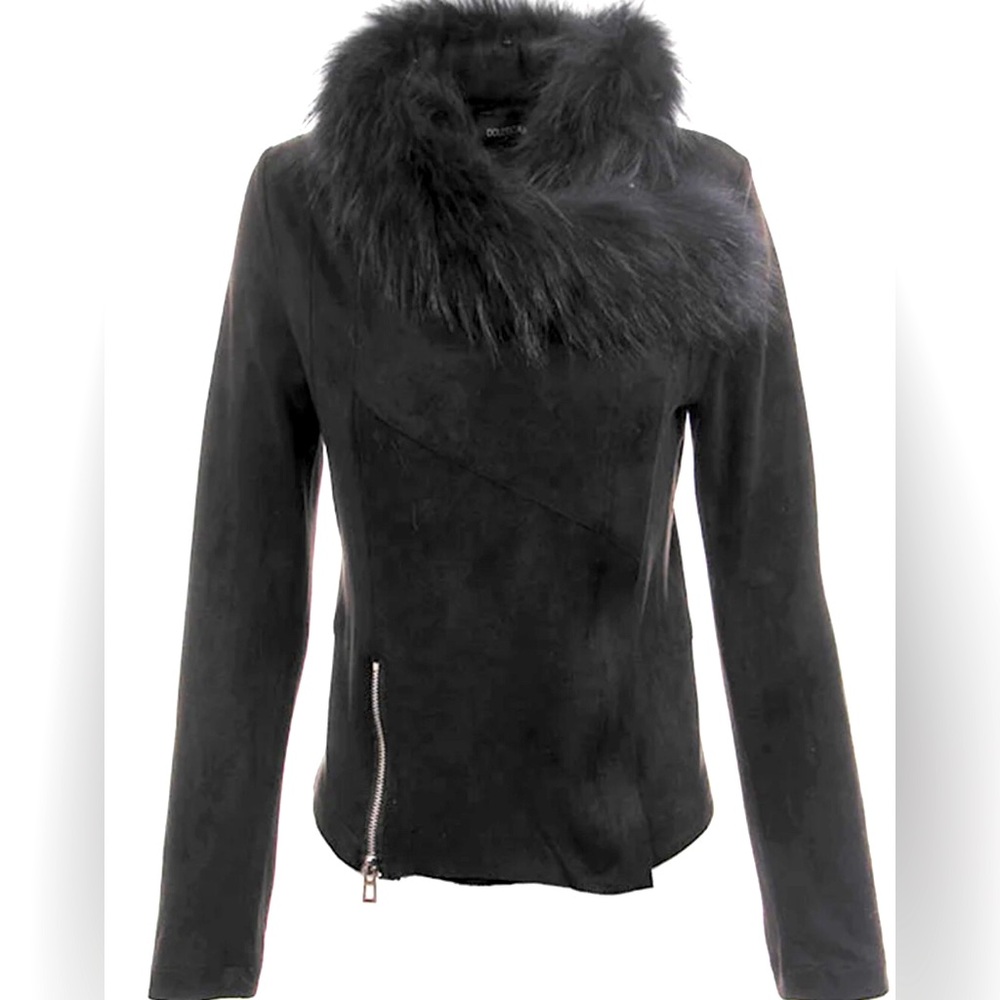 Beautiful!! DolceCabo BLACK collar moto jacket nwt msrp $350 NWT